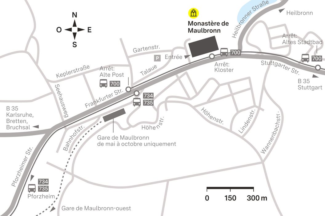 Monastère de Maulbronn, Visuel des Staatliche Schlösser und Gärten Baden-Württemberg, Illustration JUNG:Kommunikation